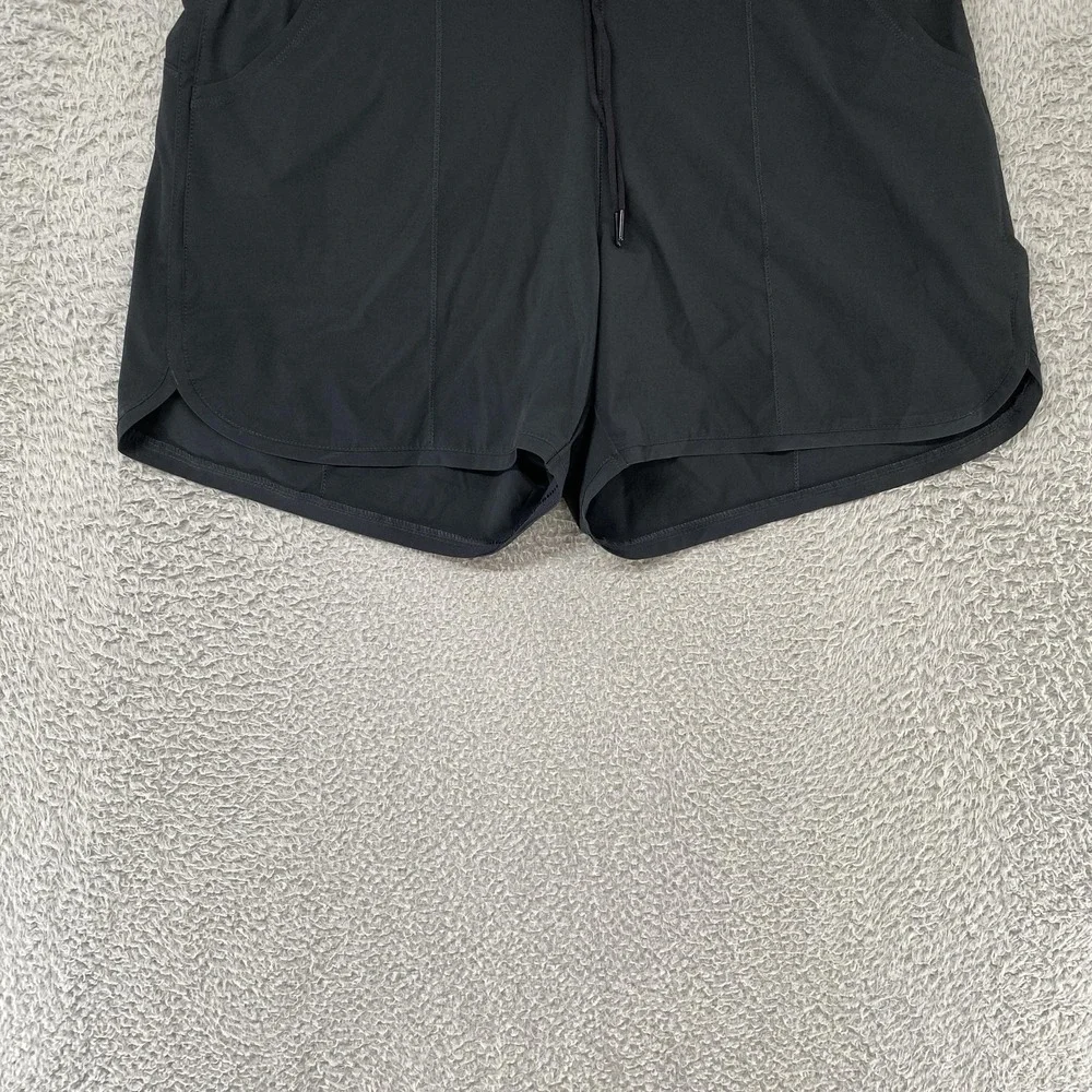 Lands End Swim Shorts Womens 16W Black Plus Lined Drawstring Quick Dry Beach
